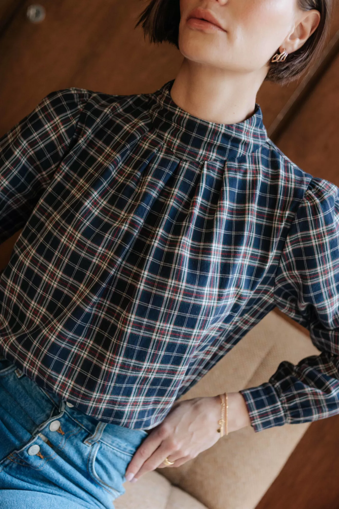 blouse_hlne_tartan_4.webp Cheap Orta Blouse Hélène tartan