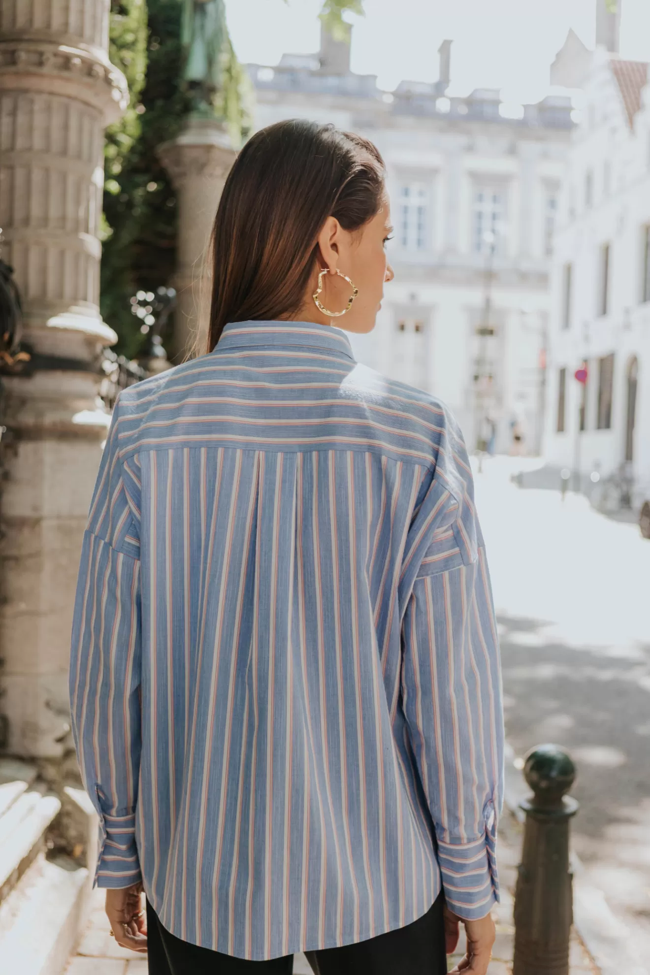 chemise_jodie_rayure_rouge__bleu_4.webp Best Orta Chemise Jodie rayure rouge & bleu