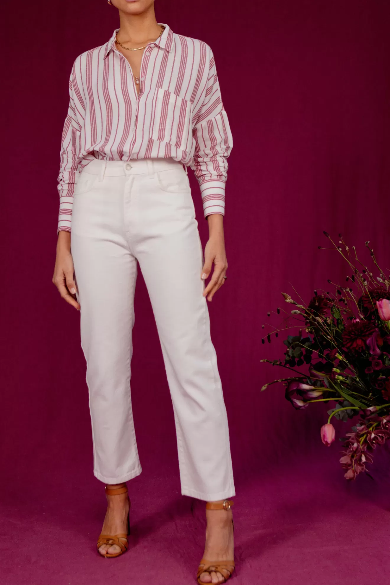 Shop Orta Jeans Louis blanc