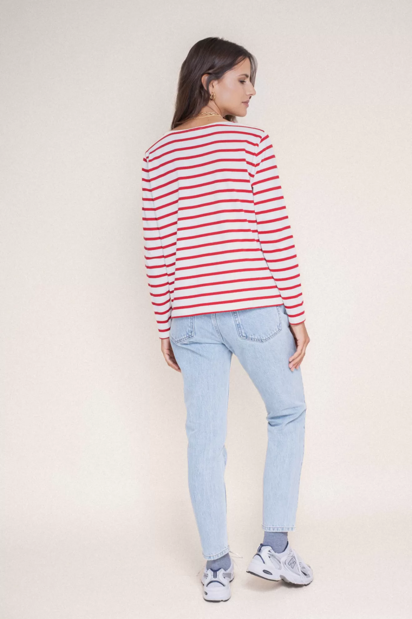 jersey_christian_marinire_cru__rouge_2.webp Clearance Orta Jersey Christian marinière écru & rouge écruetrouge