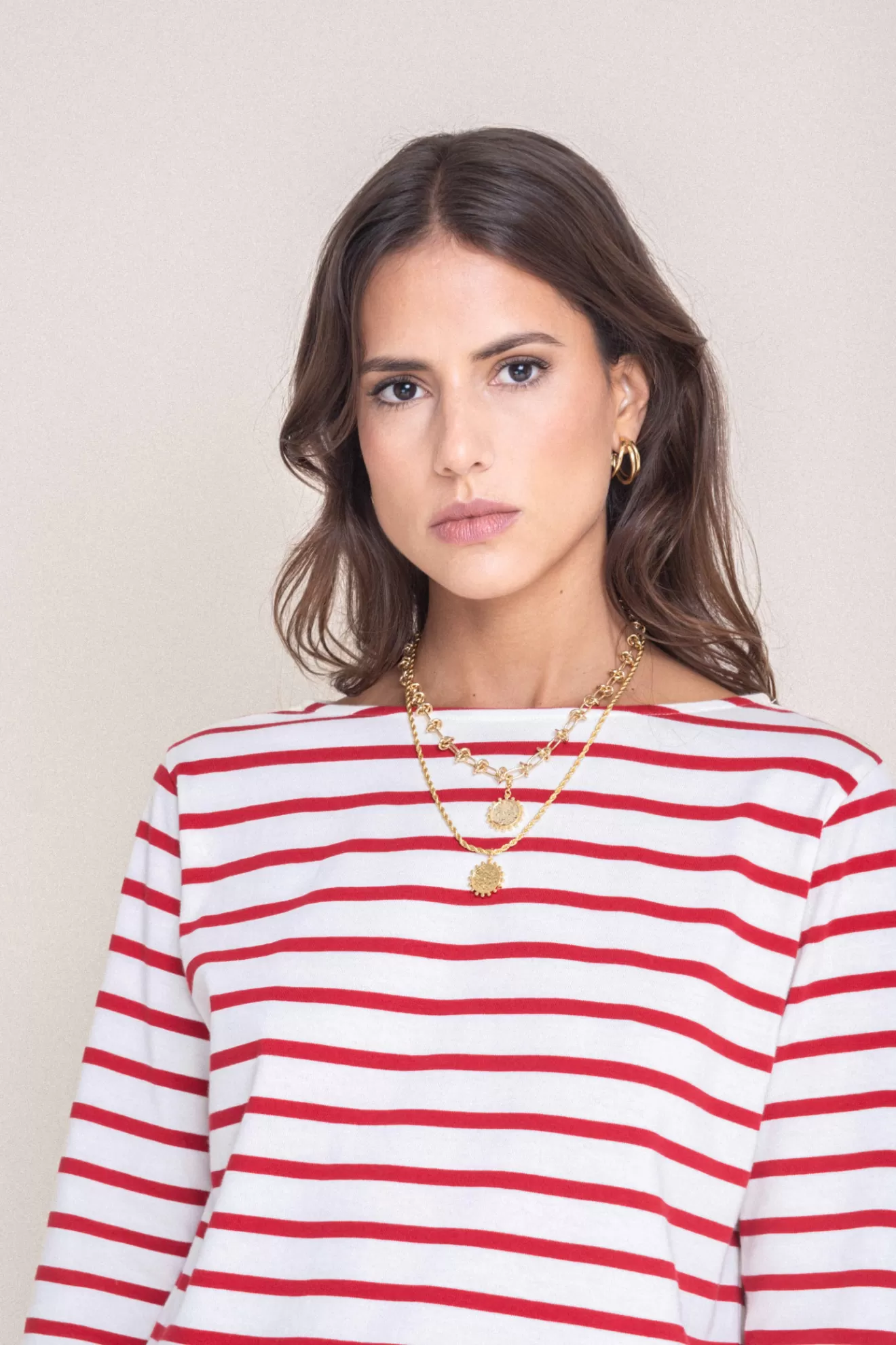 jersey_christian_marinire_cru__rouge_3.webp Clearance Orta Jersey Christian marinière écru & rouge écruetrouge