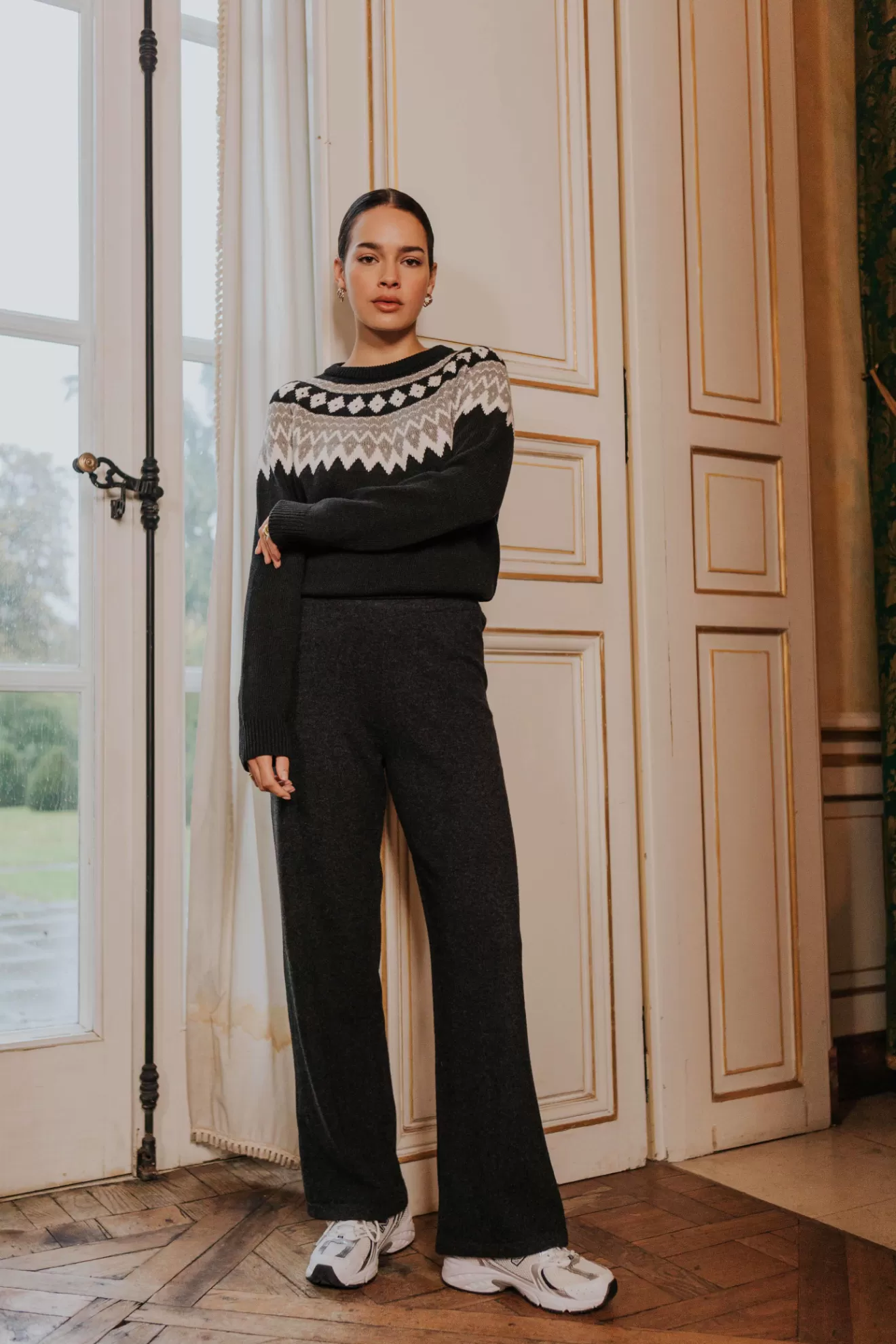 pull_bernard_noir__gris_6.webp Clearance Orta Pull Bernard noir & gris gris