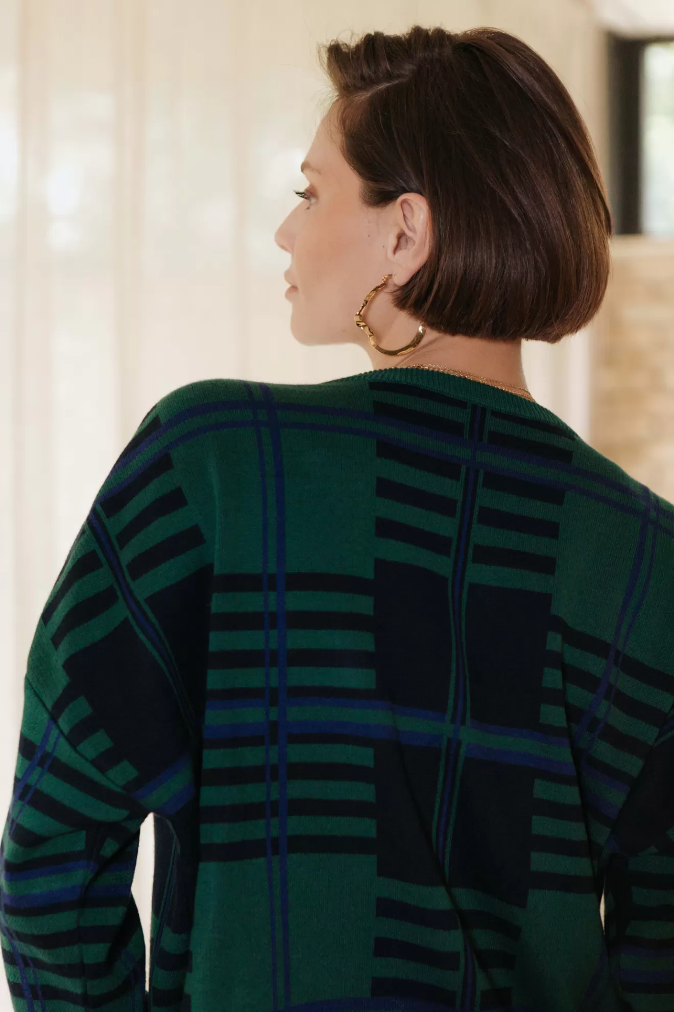 pull_jane_carreaux_bleu_et_vert_5.webp Clearance Orta Pull Jane carreaux bleu et vert