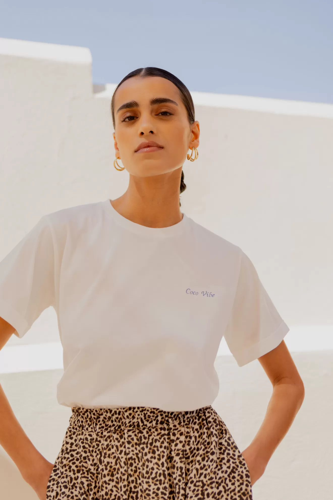 Store Orta T-shirt Coco blanc