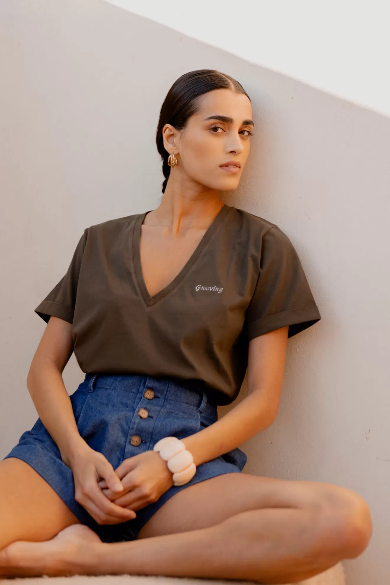 New Orta T-shirt Yves kaki