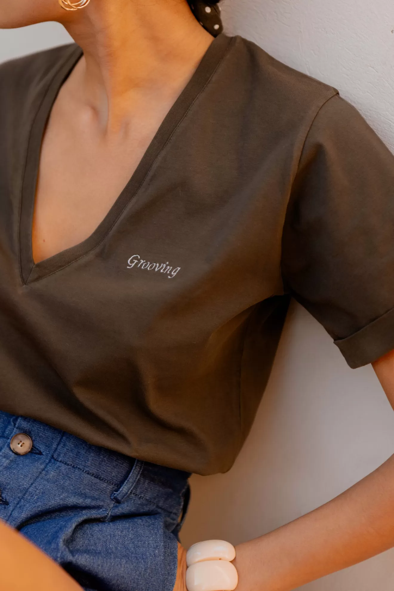 New Orta T-shirt Yves kaki